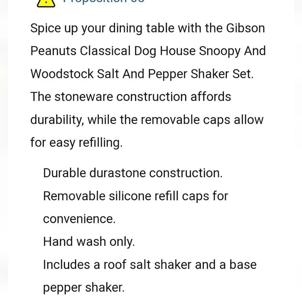 Peanuts Classic Dog House Salt & Pepper Set